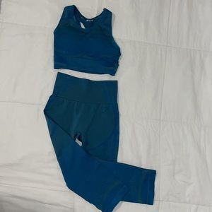 Gym shark bra+legging set
